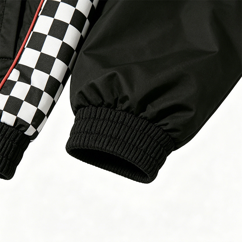 Patchwork Screen Print Vintage Racing Jacket