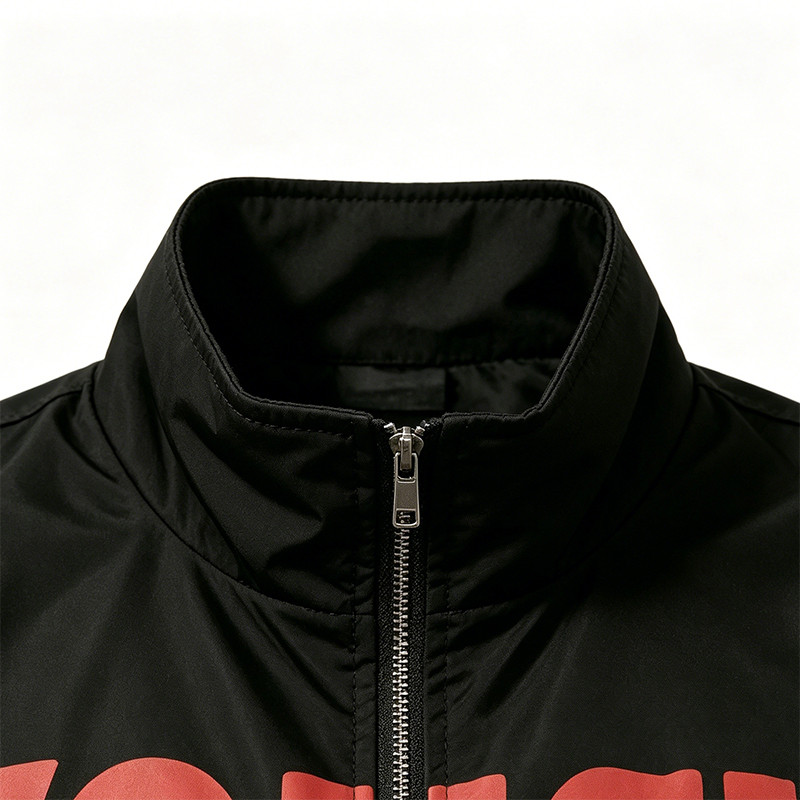 Patchwork Screen Print Vintage Racing Jacket