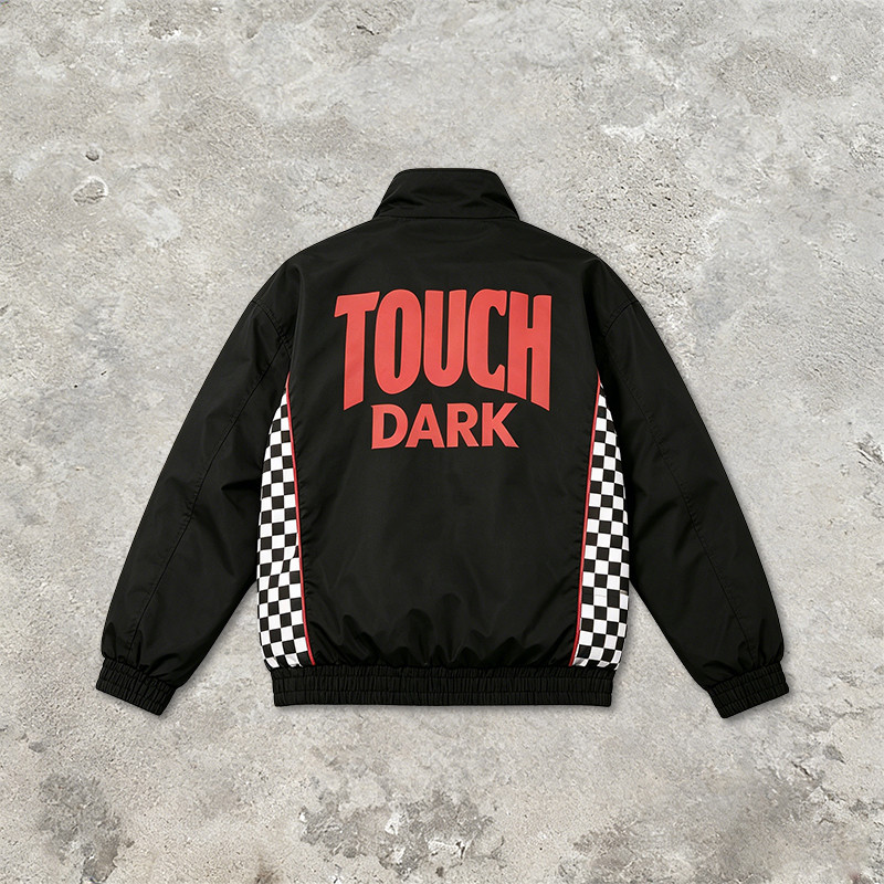 Patchwork Screen Print Vintage Racing Jacket