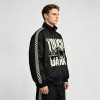 Checkerboard Stripe Patchwork Screen Print Jacket | Vintage Racing Jacket  | Custom Streetwear Manufacturer