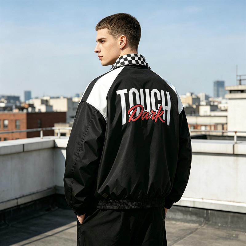 DTG and Screen Print Patchwork Vintage Racing Jacket