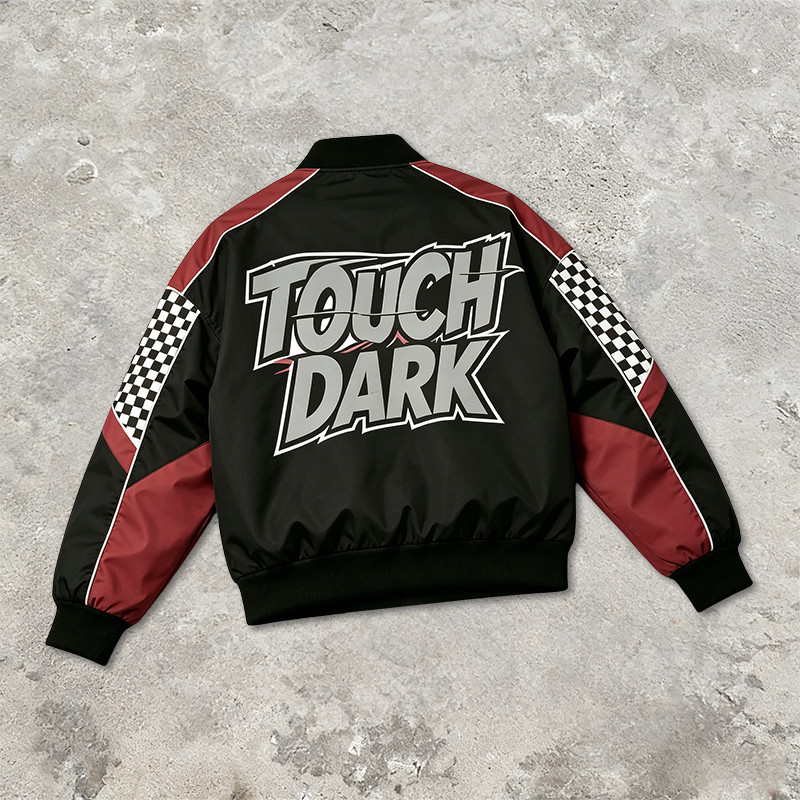 DTG Print Patchwork Screen Print Biker Jacket