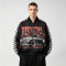 Screen and DTG Print Patchwork Snake Car Racing Jacket | Checkerboard Sleeve Vintage Jacket | OEM Streetwear