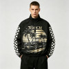 Applique Screen and DTG Print Patchwork Racing Jacket | Vintage Streetwear Windbreaker | OEM Streetwear
