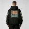 Screen and DTG Print Patchwork Jacket | Vintage Racing Car Hooded Windbreaker | Checkerboard sleeve | Custom Streetwear Manufacturer