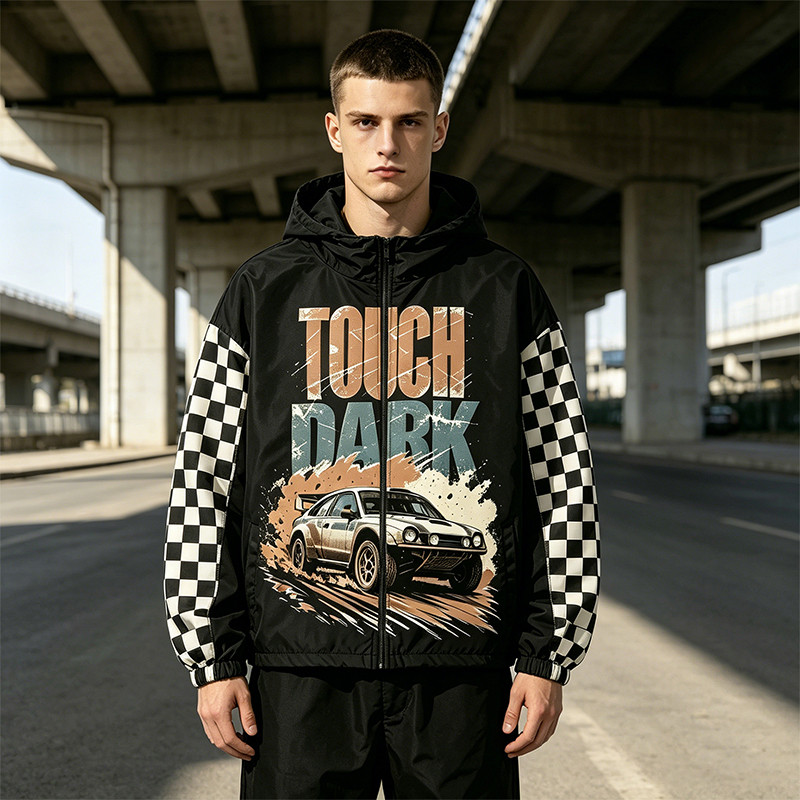 Screen and DTG Print Patchwork Jacket