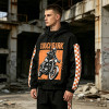 Screen and DTG Print Patchwork Jacket | Hooded Windbreaker | Checker Sleeve Streetwear | OEM Streetwear