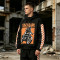 Screen and DTG Print Patchwork Jacket | Hooded Windbreaker | Checker Sleeve Streetwear | OEM Streetwear