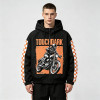 Screen and DTG Print Patchwork Jacket | Hooded Windbreaker | Checker Sleeve Streetwear | OEM Streetwear