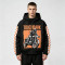 Screen and DTG Print Patchwork Jacket | Hooded Windbreaker | Checker Sleeve Streetwear | OEM Streetwear