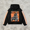 Screen and DTG Print Patchwork Jacket | Hooded Windbreaker | Checker Sleeve Streetwear | OEM Streetwear