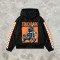Screen and DTG Print Patchwork Jacket | Hooded Windbreaker | Checker Sleeve Streetwear | OEM Streetwear