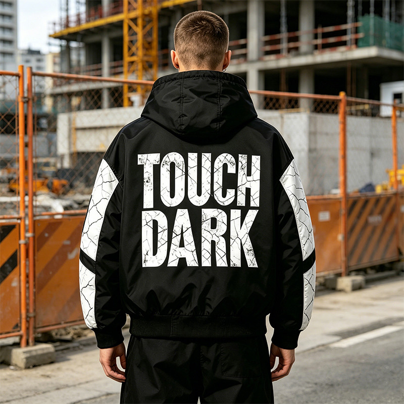 Screen Print Color Block Patchwork Jacket