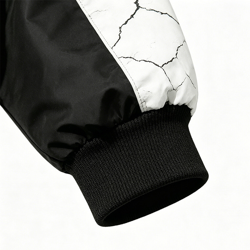 Screen Print Color Block Patchwork Jacket
