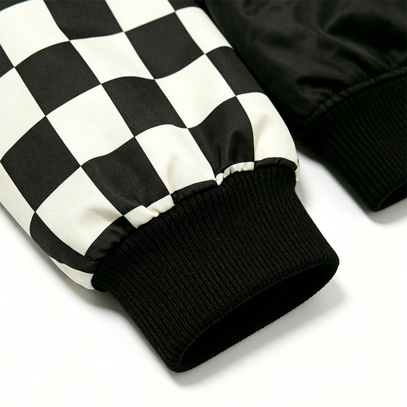 Patchwork Screen Print Applique with Rivet Jacket