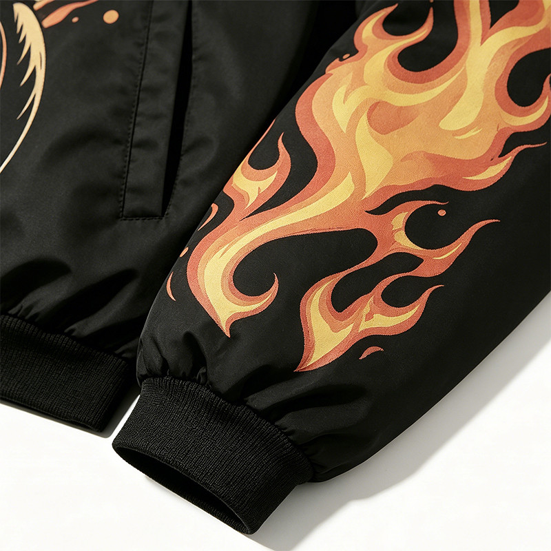DTG Print and Applique Vintage Racing Jacket