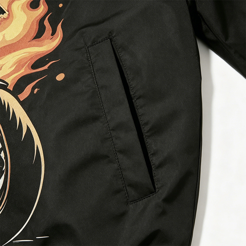 DTG Print and Applique Vintage Racing Jacket