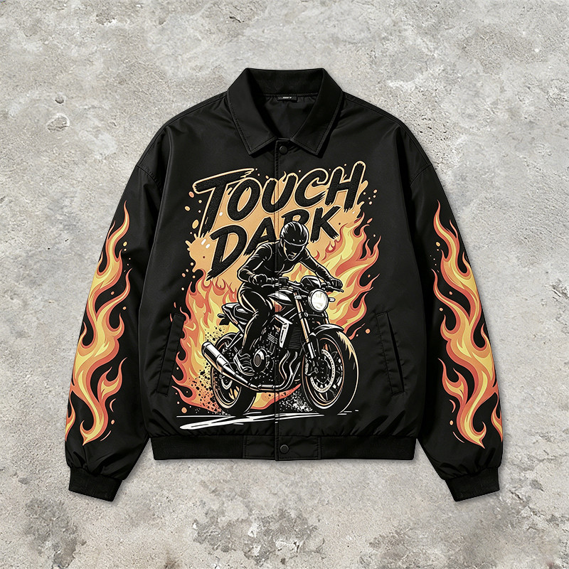 DTG Print and Applique Vintage Racing Jacket