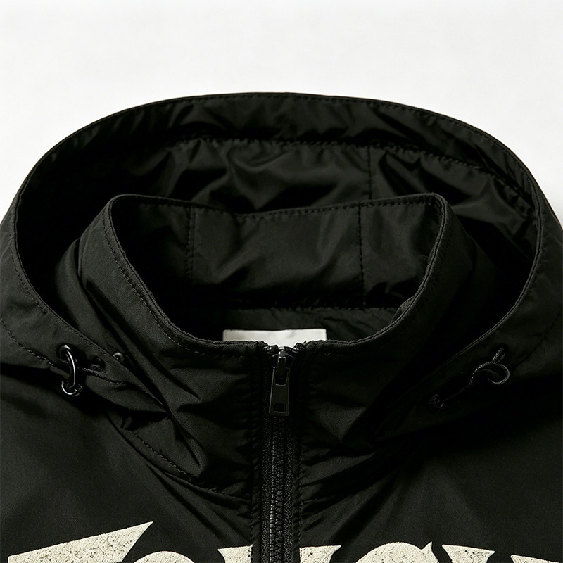 Applique DTG Print Vintage Racing Hooded Jacket