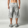 Vintage Washed Spray Dye Applique Cropped Pants | Distressed Ripped Cargo Street Trousers | OEM Streetwear