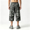 Washed Spray Dye Screen and DTG Print Pants | Distress Ripped | Vintage Camo Cropped Cargo Pants | OEM Streetwear