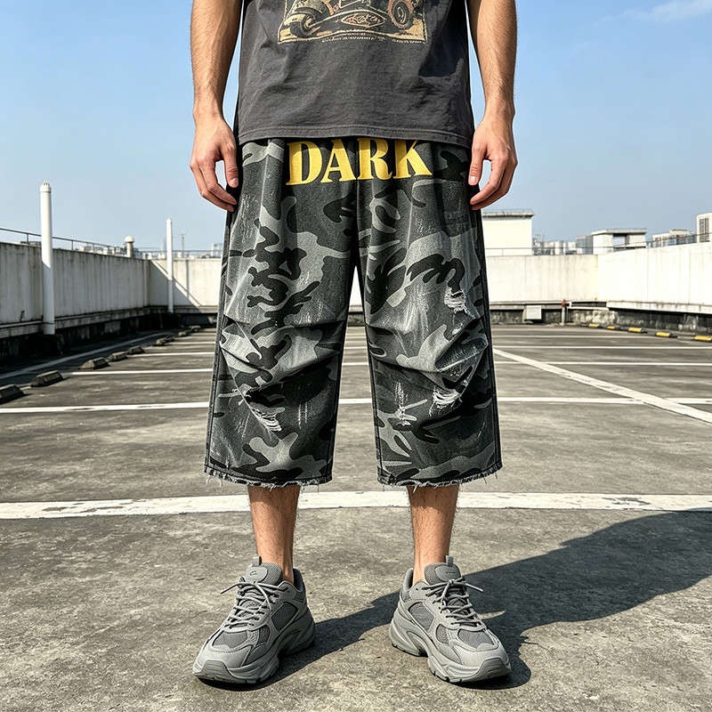 Washed Spray Dye Screen and DTG Print Pants