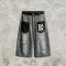 Distressed Ripped Embroidery Cropped Pants | Leopard Vintage Cropped Denim Pants | Custom Streetwear