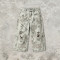 Applique Washed Heat Transfer Print Cropped Jeans | Distressed Ripped Vintage Pants |OEM Streetwear