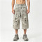 Applique Washed Heat Transfer Print Cropped Jeans | Distressed Ripped Vintage Pants |OEM Streetwear