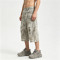 Applique Washed Heat Transfer Print Cropped Jeans | Distressed Ripped Vintage Pants |OEM Streetwear