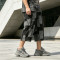 Washed and Patchwork Vintage Cropped Pants | 100% Cotton Wide Leg Baggy Denim Shorts | OEM Streetwear