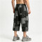 Washed and Patchwork Vintage Cropped Pants | 100% Cotton Wide Leg Baggy Denim Shorts | OEM Streetwear