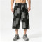 Washed and Patchwork Vintage Cropped Pants | 100% Cotton Wide Leg Baggy Denim Shorts | OEM Streetwear