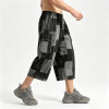 Washed and Patchwork Vintage Cropped Pants | 100% Cotton Wide Leg Baggy Denim Shorts | OEM Streetwear