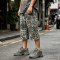 Washed Spray dye Heat Transfer Print Cropped shorts | Distressed Ripped Leopard Baggy Pants | Custom Streetwear