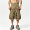 Applique Washed Spray Dye Vintage Cargo Pants | Distressed Ripped Capri Shorts | Streetwear Manufacturer