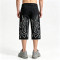 Applique Vintage Black Washed Spray Dye Cropped Pants | Distressed Ripped and Abrade | Custom Streetwear