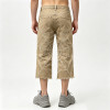 Washed Spiderweb Applique Cropped Pants | Distressed Ripped Streetwear Jeans | Custom Streetwear