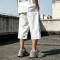 Vintage Spray Dye Scorpion Screen Print Cropped Pants | Distressed Ripped Detailing | Custom Streetwear