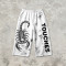Vintage Spray Dye Scorpion Screen Print Cropped Pants | Distressed Ripped Detailing | Custom Streetwear