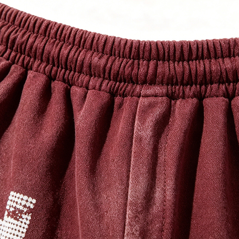 Washed Spray Dye Screen Print Vintage Cropped Pants