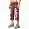 Washed Spray Dye Screen Print Vintage Cropped Pants | Flame Print Distressed Ripped Streetwear | Custom Streetwear