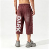 Washed Spray Dye Screen Print Vintage Cropped Pants | Flame Print Distressed Ripped Streetwear | Custom Streetwear