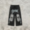 Washed Spray Dye Screen Print Vintage Capri Pants | Distressed Ripped abrade Streetwear | Clothing Manufacturer
