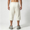 DTG Print Evil Eye Vintage Abrade Cropped Pants | Distressed Ripped Cut-Off Capri Pants | OEM Streetwear