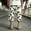 Heat Transfer Print Vintage Cropped Pants | Graffiti Gun Pattern Cropped shorts | Custom Streetwear