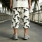 Heat Transfer Print Vintage Cropped Pants | Graffiti Gun Pattern Cropped shorts | Custom Streetwear