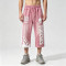 Vintage Patchwork Washed Spray Dye Cropped Pants | 88 Dark Rubber Print Graphic | Custom Streetwear