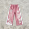 Vintage Patchwork Washed Spray Dye Cropped Pants | 88 Dark Rubber Print Graphic | Custom Streetwear