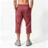 Cross Applique Screen Print Vintage Washed Cropped Pants | Spray Dye Patchwork Streetwear | OEM Streetwear